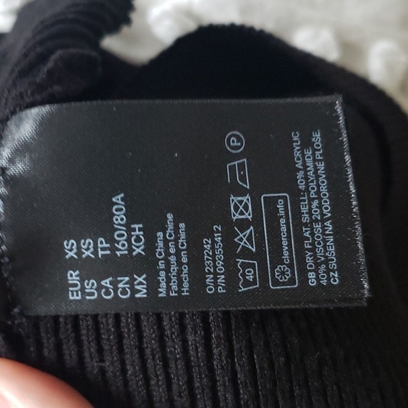 Kangol x H&M women's black ribbed long sleeve dress xs - Picture 7 of 9